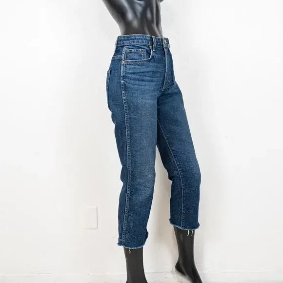 Khaite Benny Cropped Flare Raw Denim Jeans size 26